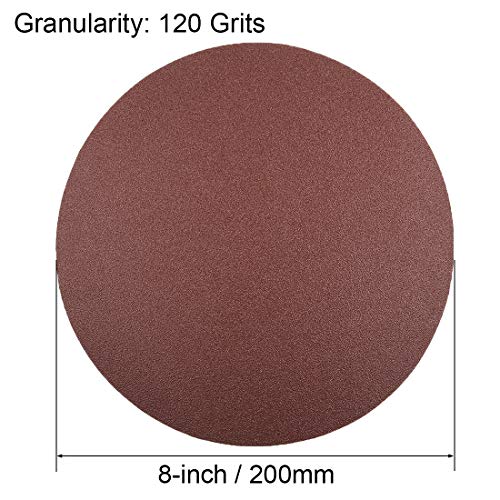 uxcell 15pcs 8" Hook and Loop Sanding Discs 120 Grit Aluminum Oxide - size: 120 Grit