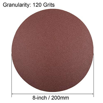 uxcell 15pcs 8" Hook and Loop Sanding Discs 120 Grit Aluminum Oxide - size: 120 Grit