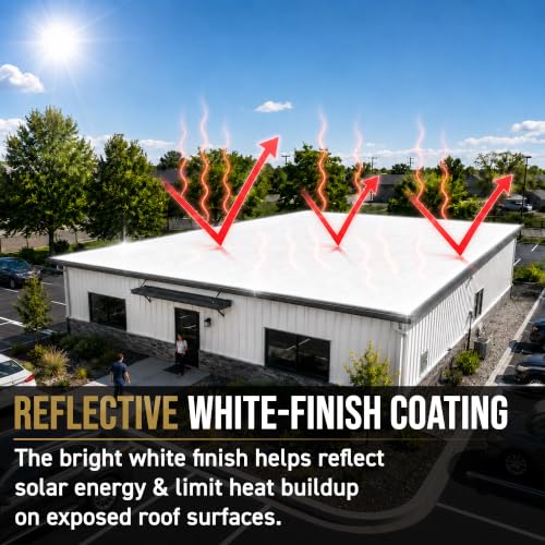 AWF PRO SEBS Roof Coating, White, 5 Gallon, Flat & Low-Slope Roofs - size: 5 Gallon Coating