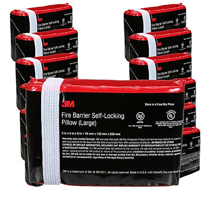 3M Fire Barrier Self-Locking Pillows FB369SL, Large, 3 in x 6 in x 9 in - size: Large