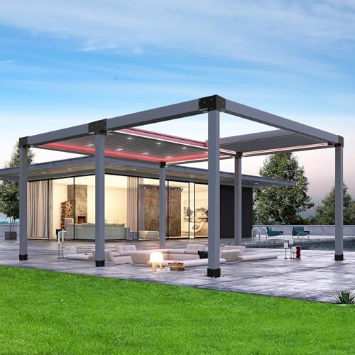 Eapele Pergola Kits with 3-Way & 4-Way Corner Brackets for 4"x 4" Lumber, Powder Coated Steel Made for Gazebos, Patio Pergolas, Log Cabin Outdoor Pergola Hardware - style: 4PC 3-Way & 2PC 4-Way Pergola Brackets