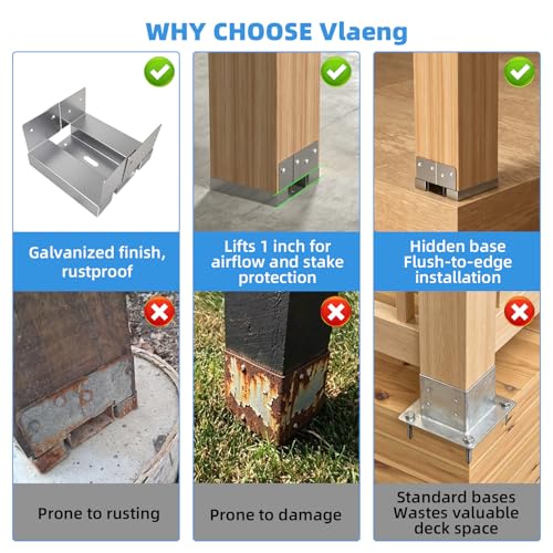Post Base-Metal Post Brackets-Deck Post Anchors-Stainless Steel