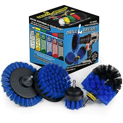 Drillbrush Blue - Boat Cleaning Drill Brush Attachment Set - Aluminum - color: Blue