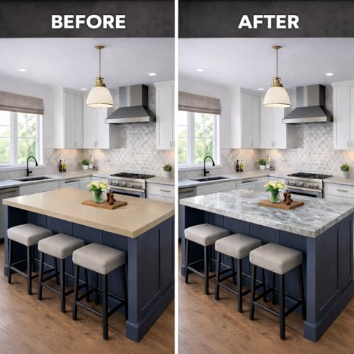 Giani Marble Easy Epoxy Countertop Paint Kit (Emperador Grey) - color: Emperador Grey