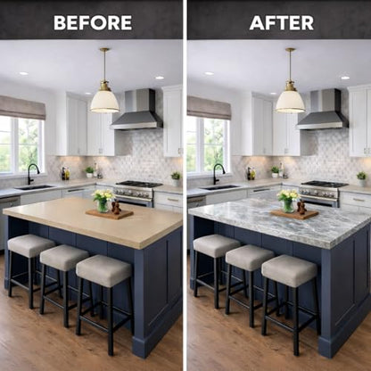 Giani Marble Easy Epoxy Countertop Paint Kit (Emperador Grey) - color: Emperador Grey