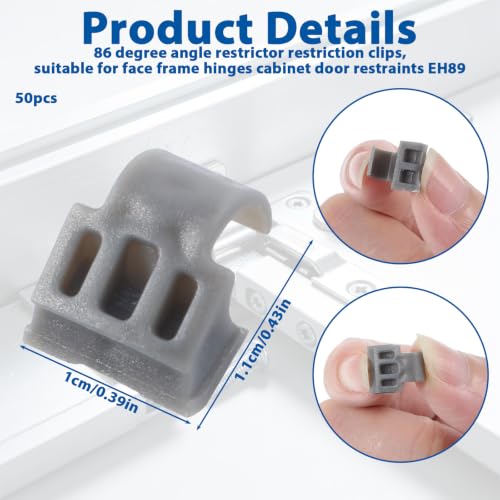 50Pcs Cabinet Restrictor Clips 86 Degree Angle Restrictor Restriction Clips