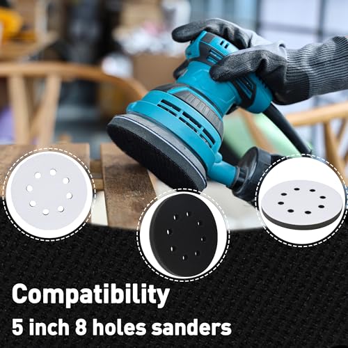 5-Inch 8 Holes Soft Sponge Cushion Interface Buffer Pad, Pack of 4 - size: 5inch-8holes-4pcs