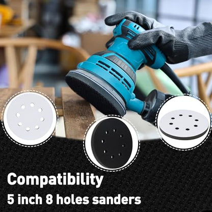 5-Inch 8 Holes Soft Sponge Cushion Interface Buffer Pad, Pack of 4 - size: 5inch-8holes-4pcs