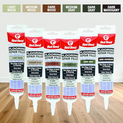 Red Devil 056020 Flooring Repair Filler, 5 oz., Light Wood, 4 Pack - color: Light Wood, size: Pack of 4
