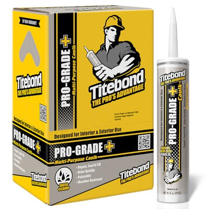 Titebond Pro-Grade Plus Caulk, Slate Gray 10.1 Oz (12 Pack) – 8441
