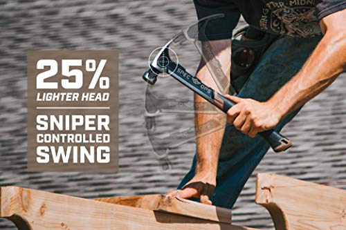 Spec Ops Tools Framing Hammer for Carpentry & Demolition, Magnetic Nail Holder, Rip Claw, Milled Face 22 Oz - size: 22 Oz