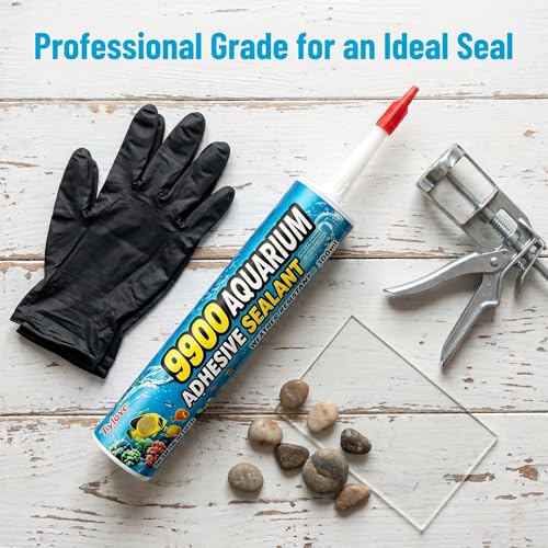 [Crystal Clear]9900 Aquarium Waterproof Sealant – Non-Cracking Lap Sealant for Fish Tanks, Ponds and Garden Landscaping | UV-Resistant, 10-Year Durability