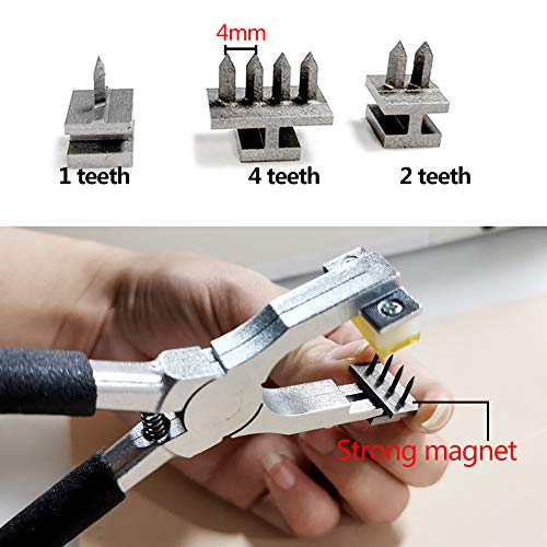 BUTUZE Leather Hole Punch,4mm Silent Rhombus Punch, Stitch Chisel -Black - color: Black