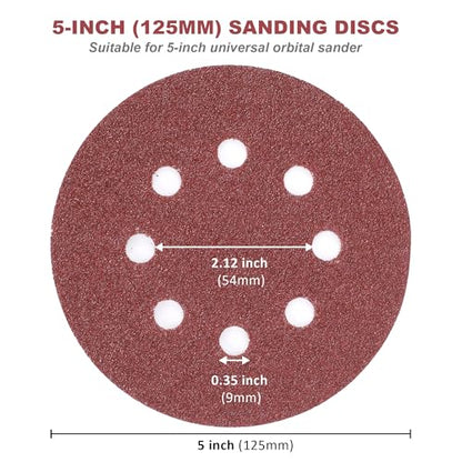 FASTPRO 200-Piece 5-Inch Sanding Discs Sandpapers