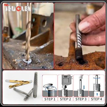 40PCS Bolt & Screw Extractor Set, Left Hand Cobalt Drill Bit Kit