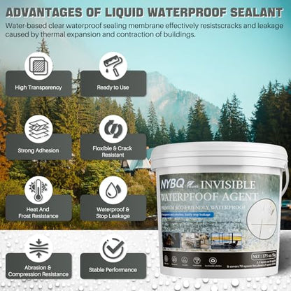 Waterproof Sealant 175oz Clear, NYBQ Transparent Waterproof Agent - size: 175OZ