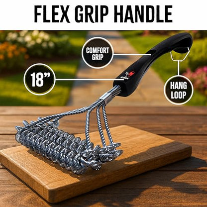 Kona Safe/Clean Bristle-Free Grill Brush - Stainless Steel BBQ Cleaner