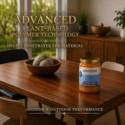 LEDICODE Advanced Polymer Wood Finish & Sealer, Plant-Based, 620ml - size: 620ml/ 20.9 Fl Oz