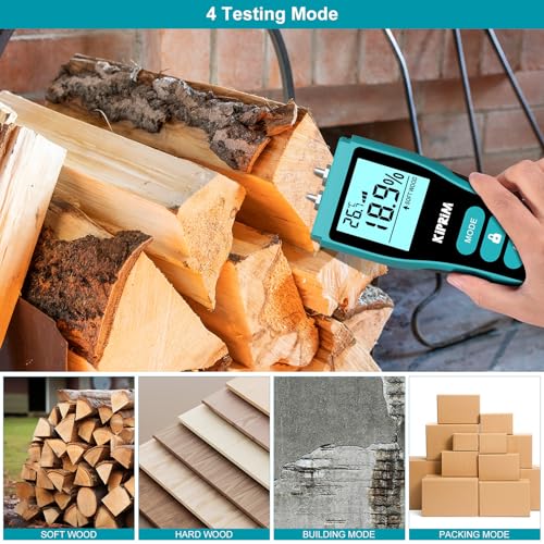 Kiprim WM02 Digital Pin-Type Moisture Detector,LCD Display,Hold Function
