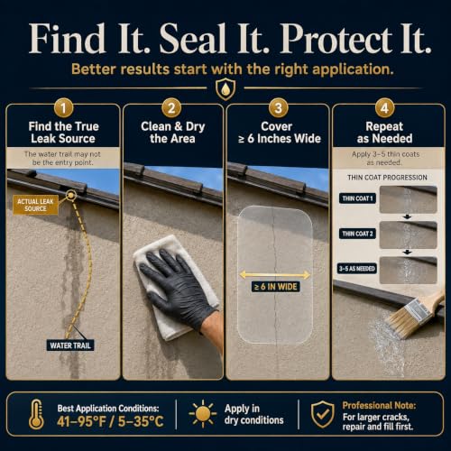 Waterproof Sealant, 35 Oz Transparent Waterproof Coating Indoor & Outdoor