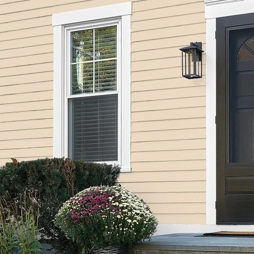 Glidden One Coat 5 gal. Antique Parchment/Beige Flat Exterior Paint with Primer - color: Antique Parchment, size: 640 Fl Oz (Pack of 1)