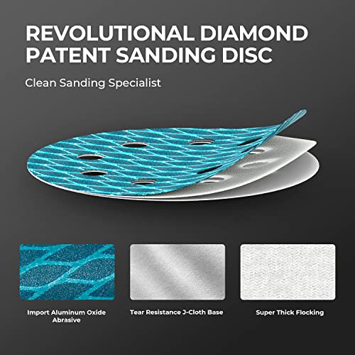 toolant Diamond Shape 6 Inch 600 Grit Sanding Discs, 50Pack - style: (6 inches)600 grit