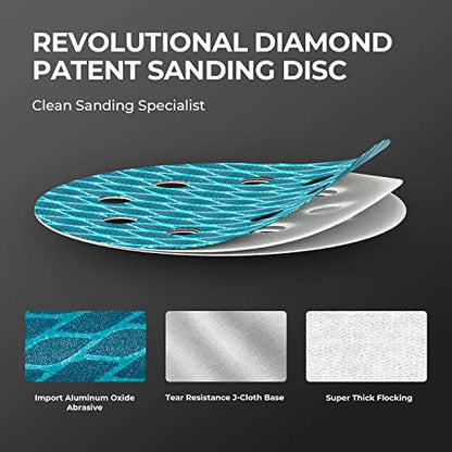 toolant Diamond Shape 6 Inch 600 Grit Sanding Discs, 50Pack - style: (6 inches)600 grit