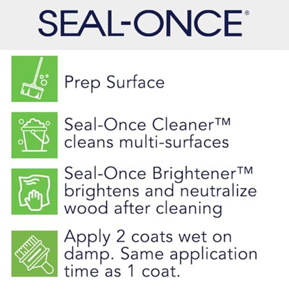 SEAL-ONCE Fence Guard Water-Repellent Wood Stain, Sierra Cedar, 5 Gallon - color: Sierra Cedar, size: 5 Gallon