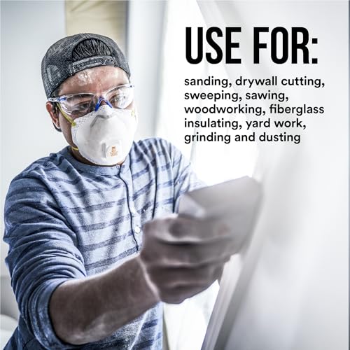 3M 8511 Drywall Sanding N95 Cool Flow Valved Disposable Respirator, 10-Pack