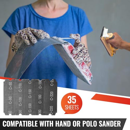 35 Pack Wall Sandpaper Screens for Drywall and Wet Sanding