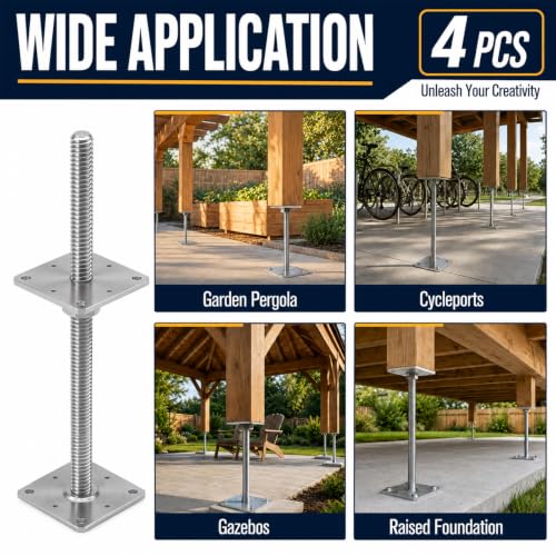4 Pack 18" Adjustable House Floor Jacks
