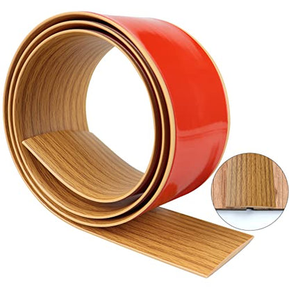 LSGCQ Vinyl Floor Transition Strip Self Adhesive 2" Wide, Wood Grain - color: Brown Wood Grain, size: 5cm, 3.28FT