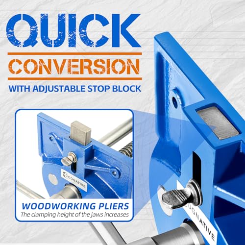 7” Quick Release Woodworking Vise, 3300LB Force - size: 7 inch