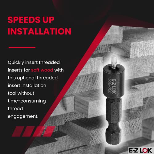 E-Z LOK Threaded Insert Drive Tool for Installation of Solid Wall Inserts, Use with 329-006, 303-006 - size: 500-006
