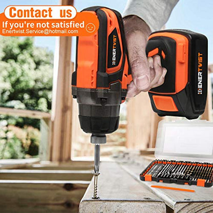ENERTWIST 112 PCS Drill Bit Set, Screwdriver Bits Set with Portable Case - style: 112PCS