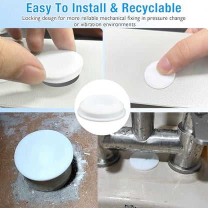 6 Pcs 28 mm Silicone Rubber Plugs for 28-30 mm (1-1/8"-1-3/16") Round Holes - color: White, size: DH:1-1/8"(28mm)