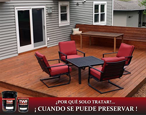 TWP 101 Pro-Series Cedartone Exterior Wood Stain & Protectant — Oil-Based, Mildew Resistant, Water Repellent — for Decks, Fences, Siding & Log Homes — 1 Gallon