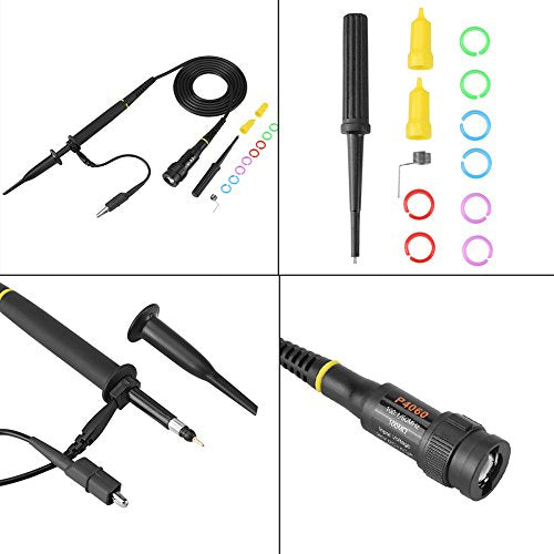 P4060 High Voltage Differential Probe, Oscilloscope Probe, 2000V 60MHz 1:100 Oscilloscope Scope Probe