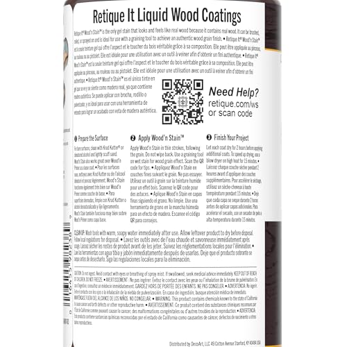 Retique It Wood'n Stain - Gel Stain with Liquid Wood (32 oz (Quart), 93 Red Mahogany) - color: 93 Red Mahogany, size: 32 oz (Quart)
