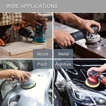 50Pcs 5 Inch Hook and Loop Sanding Discs, 1500 Grit Wet Dry Round Sandpaper - style: Grit 1500