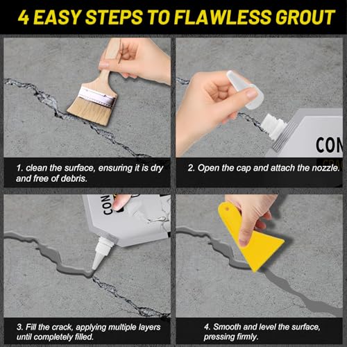 Concrete Crack Filler Outdoor, Self-Leveling Waterproof Sealant（3）