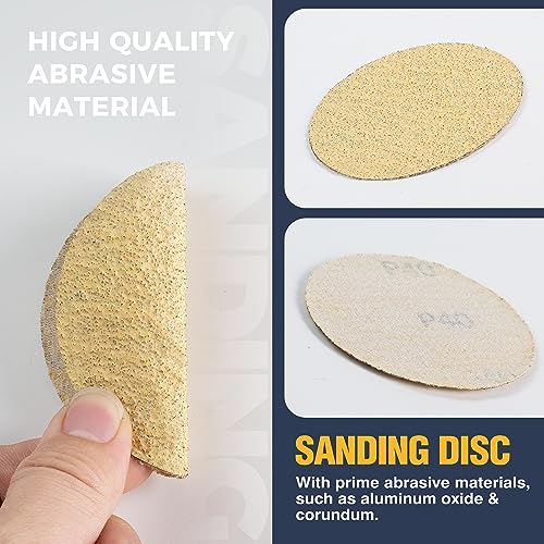 S SATC 50PCS 3 Inch Hook and Loop Sanding Discs Orbital Sander Sandpaper for Orbital Sander Include 40/60/80/120/220/320/400/600/800/1000 Grits Sanding Discs for Woodworking Automotive Metal - style: (40-1000)Grit 50 pack