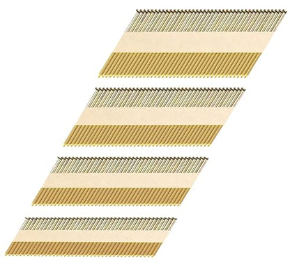HW HAMWOO 34°Framing Nails,Ring Shank,2",2-1/2",3",3-1/2":960Pcs