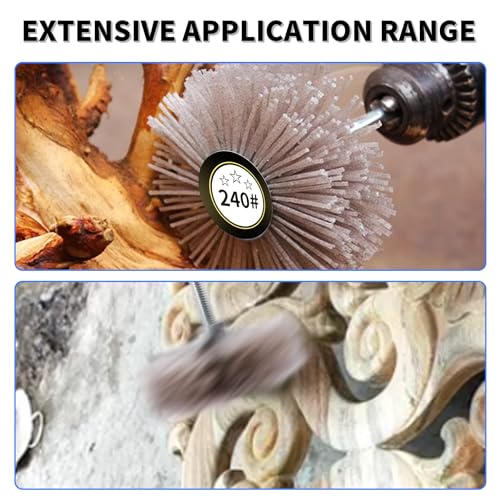 2pcs Nylon Wheel Brush, 600 Grit, 6mm Shank - style: 2Pcs 600#
