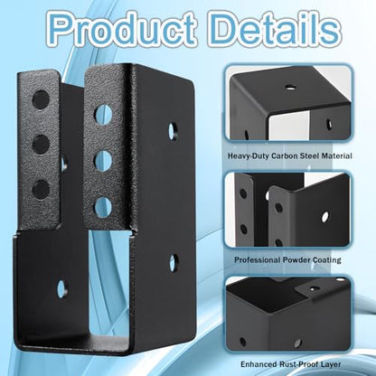 Concealed Joist Hangers,20 Pcs 2"x4" Outdoor Concealed-Flange Joist Bracket