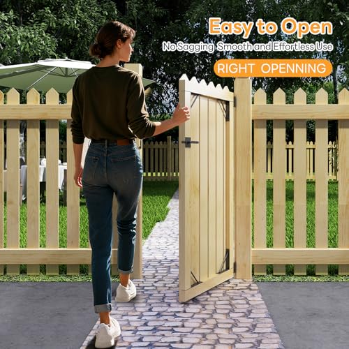 DIYHD Anti Sag Gate Kit with Right-Opening Latch, Black - color: Black Kit + Right Open Latch