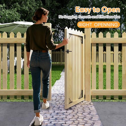 DIYHD Anti Sag Gate Kit with Right-Opening Latch, Black - color: Black Kit + Right Open Latch
