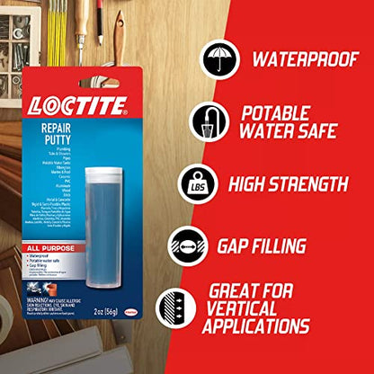 Loctite Epoxy Multi Purpose Repair Putty , 2 oz Stick, 1 Pack - size: 1 Pack