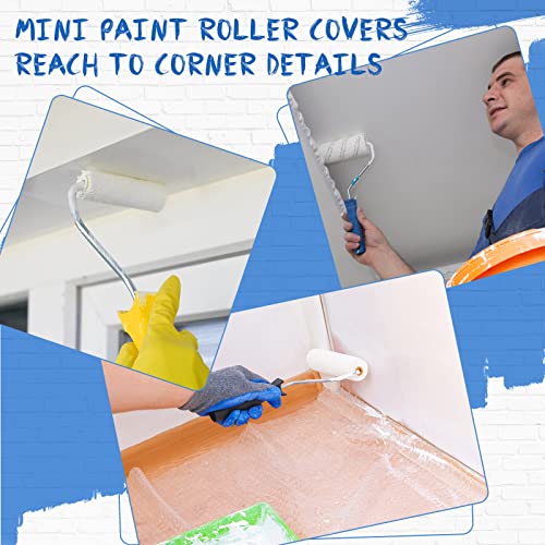 Nuogo 120 Pcs 4 Inch Foam Paint Roller Refills Mini High Density Roller - size: 4 Inch