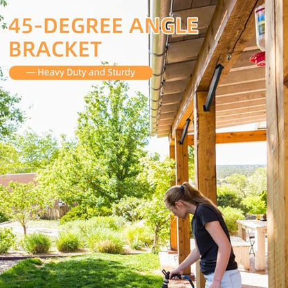 45 Degree Angle Support Bracket 45-Degree Angle Corner Braces Inside Joint Bracket for Post and Beam Wood Frame DIY Connector, 4 PC